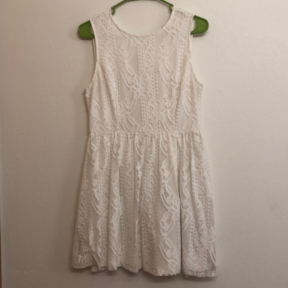 White Crochet Dress